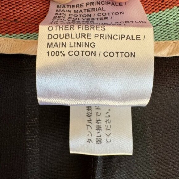 Chloe Multi Colored Sea Green Brick & Slate Strip Wide Leg Pants Size 40 / US 8 - Picture 9 of 11